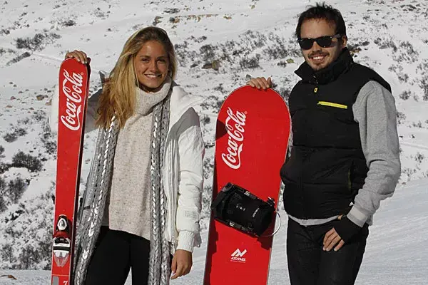 Rocio Igarzabal y Benjamin Rojas no se perdieron la nieve en Bariloche