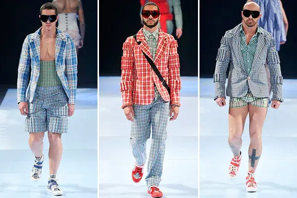 Combinaciones polémicas de Walter Van Beirendonck; cuántos cuadros, ¿no?