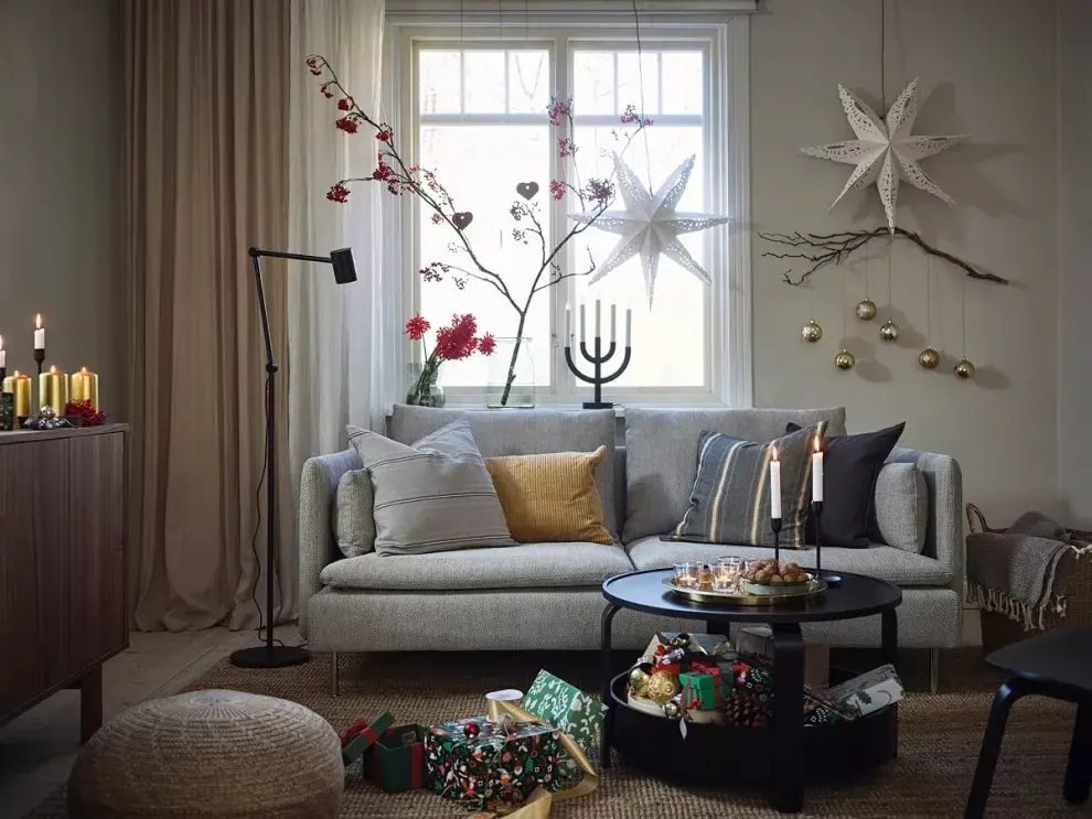 Papel, naturaleza muerta y repensar aquellos elementos clásicos de Navidad. Foto: ikea.com