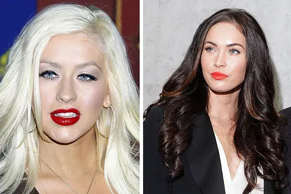 Labios muy pintados: Christina Aguilera y Megan Fox destacan demasiado sus bocas