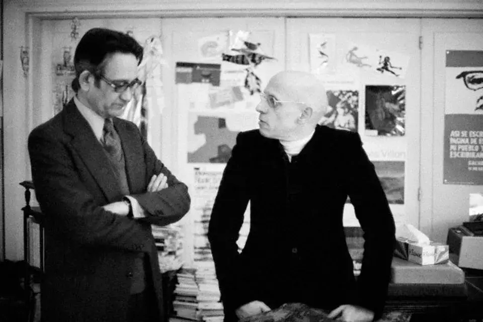 El filósofo Michel Foucault con el escritor Claude Mauriac