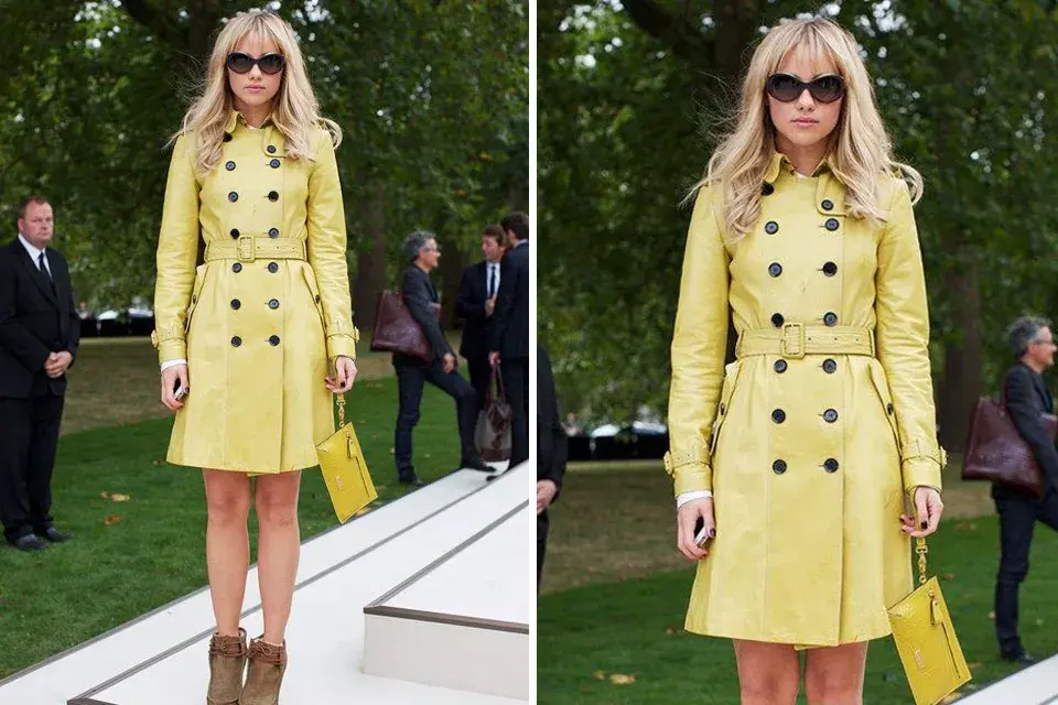 ¡Espectacular el trench de Suki Waterhouse! Eso sí es tener estilo en un día de lluvia
