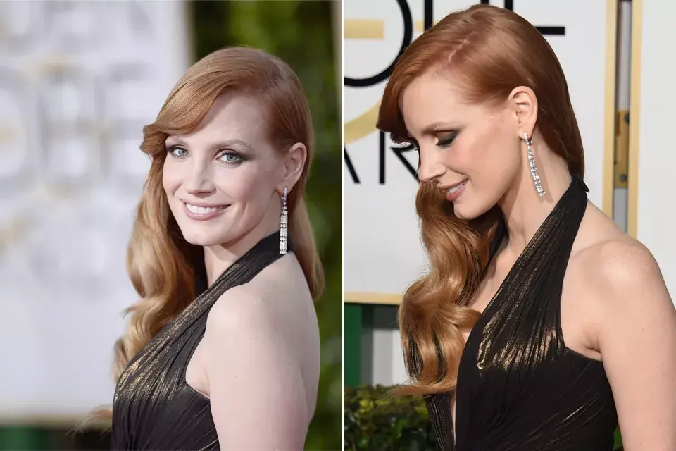Jessica Chastain muy linda, pero ya empieza a aburrir con su look a lo Jessica Rabbit, ¿no?