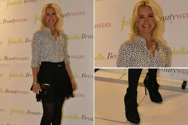 Con un outfit en blanco y negro, Valeria Mazza acompañó a Falabella en la presentación de Beauty Weeks. El detalle: los zapatos con moño y brillo en el taco
