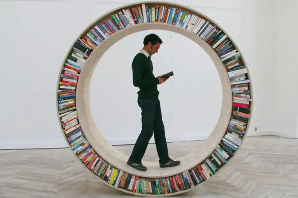 Y por último, una biblioteca circular; ¿Qué opinás?
