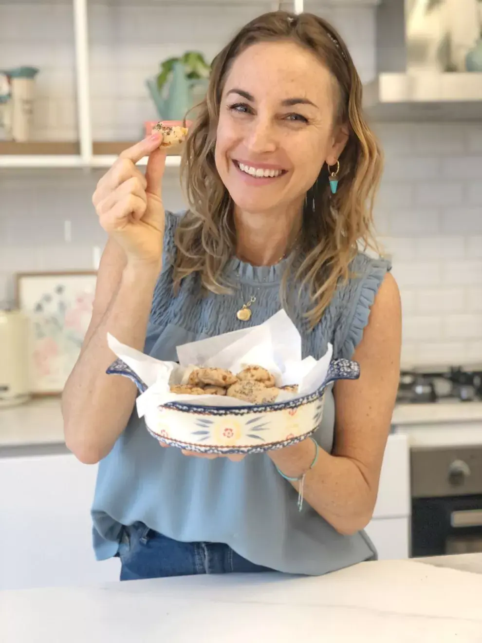 Romina Polnoroff muestra sus cookies hechas con leche materna