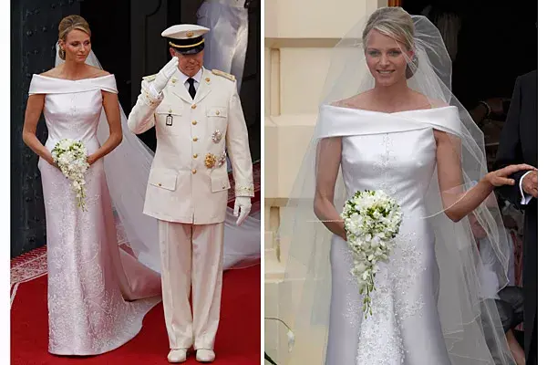 Charlene Wittstock lució impecable con su vestido de novia diseñado por Giorgio Armani