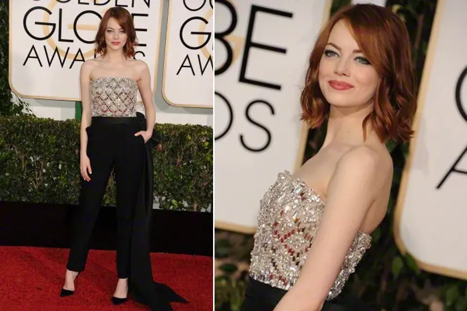 Emma Stone con el mono de Lanvin que nos encantó en los Golden Globes
