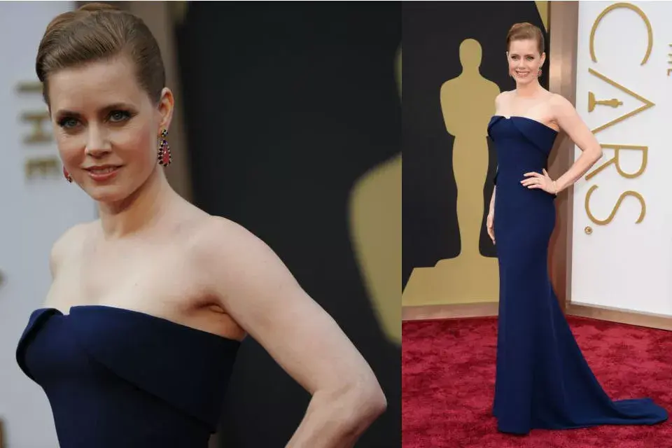 Un strapless diferente para el vestido de Amy Adams. ¿Muy formal para la alfombra roja? Un Gucci simple pero elegante.