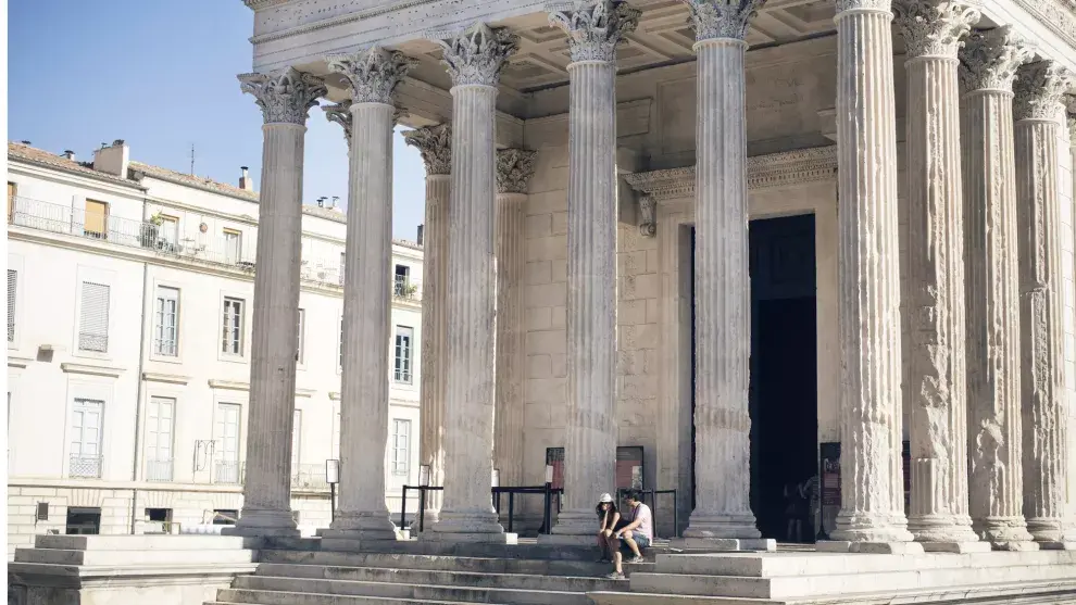 Conocida como la Casa Cuadrada, un templo que se conserva desde antes de Cristo