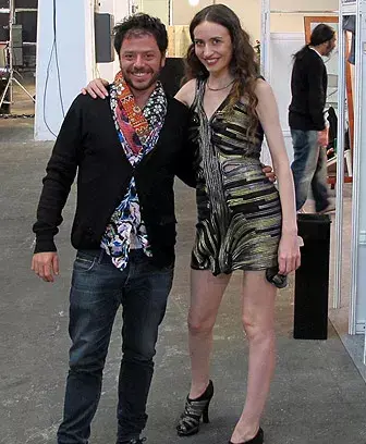 Martín Churba estuvo con Lizzy Jagger en la Fashion Week de Barcelona. Allí, la hija de Mick desfiló con diseños del argentino. 