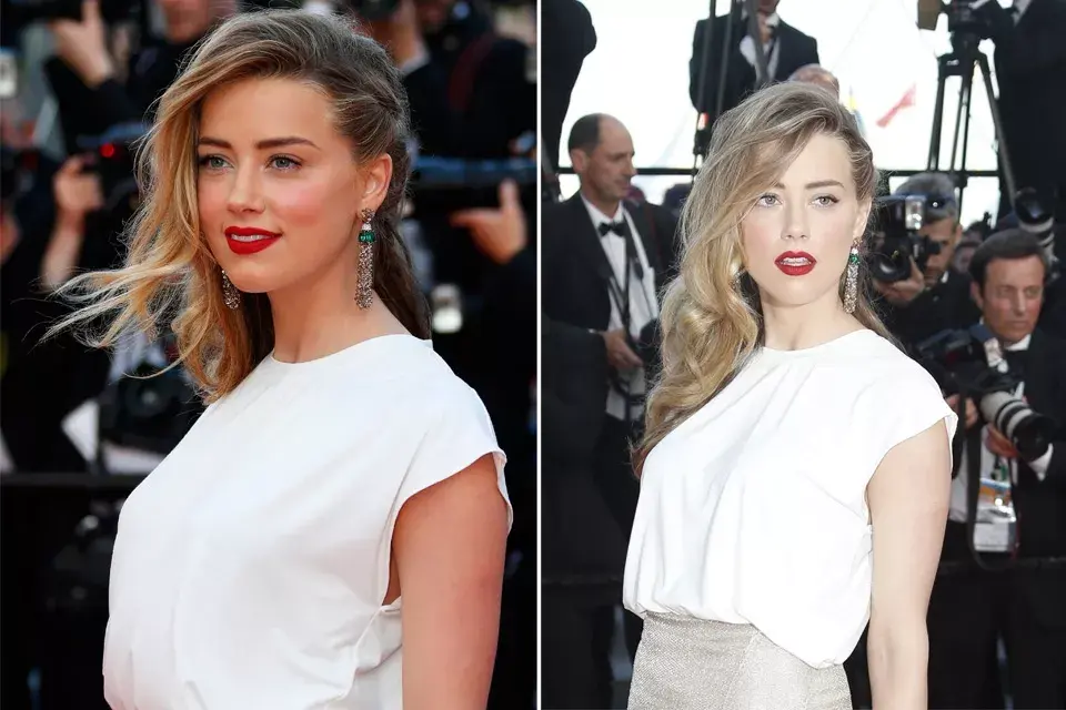 Un peinado muy popular entre las celebrities es este que se hizo Amber Heard: el pelo tirado hacia un costado con mucho movimiento