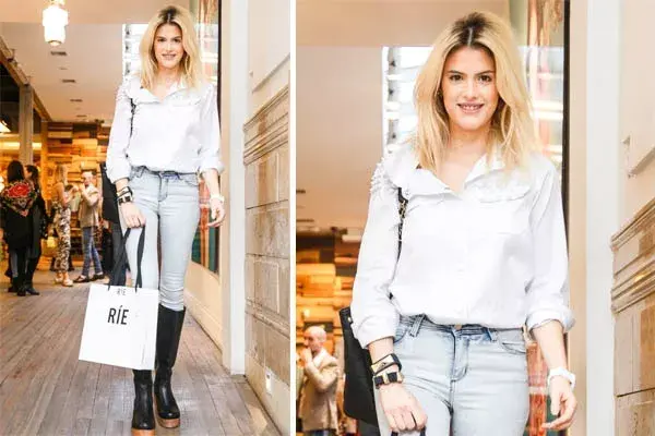 Mery Del Cerro también asistió al evento con unas botas negras de caña alta, chupín y camisa blanca. ¡Simple pero efectivo!