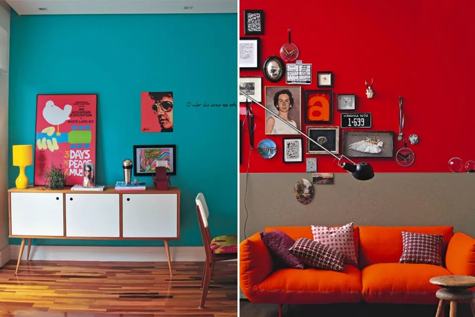 Pintá una pared de tu casa del color que más te gusta y decorala con cuadros y otros adornos