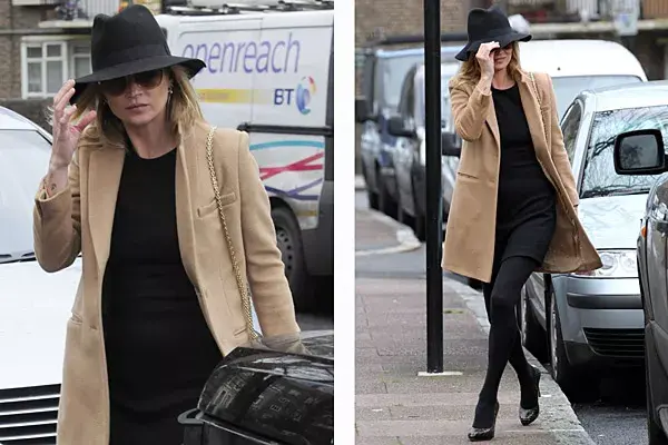 Kate Moss y un tapado súper clásico que sirve para varias temporadas