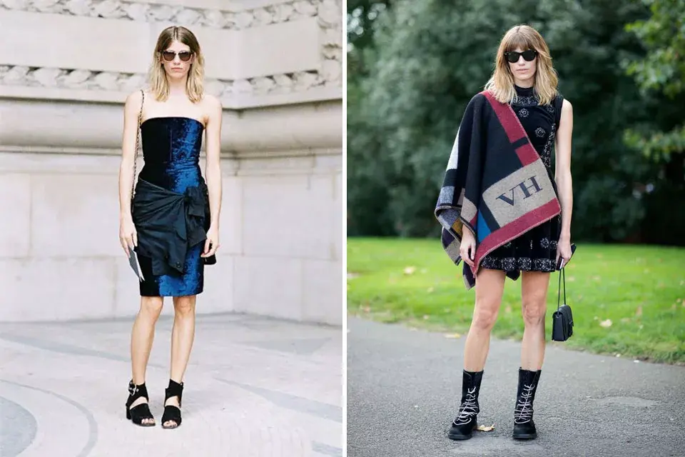 Divina, luciendo el famoso poncho de Luis Vuitton con sus iniciales