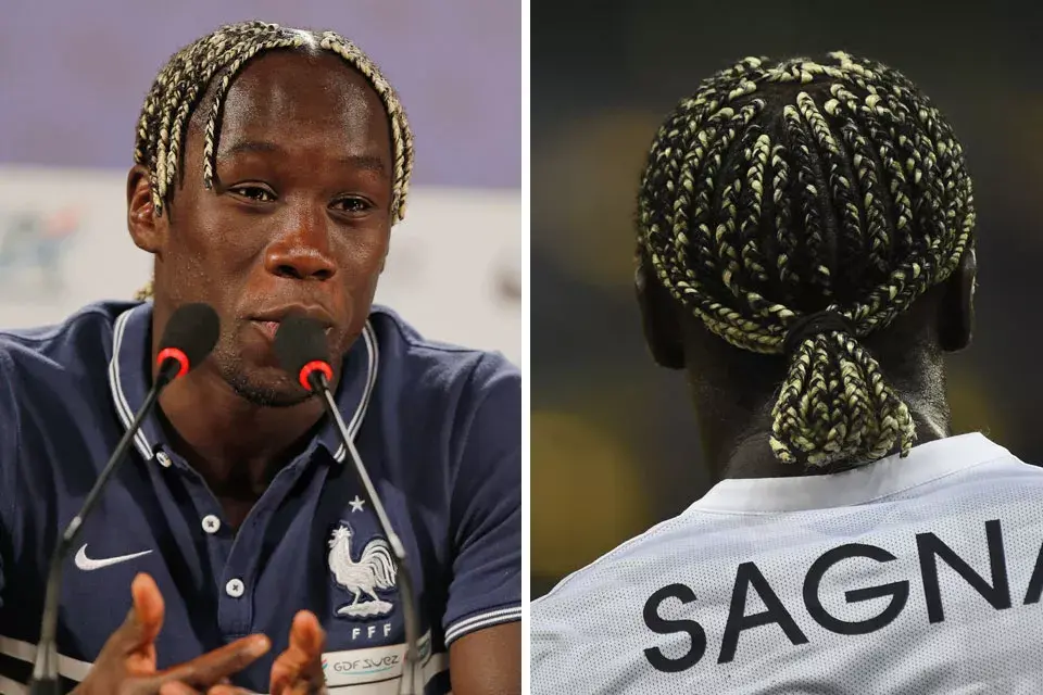 El francés Bakary Sagna con uno de los peinados más llamativos. Lo cómodo es que no se tiene que peinar