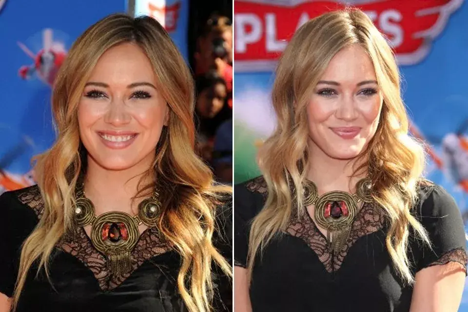 Un año más tarde,  volvió al rubio original y escogió, una vez más, las ondas en las puntas del cabello