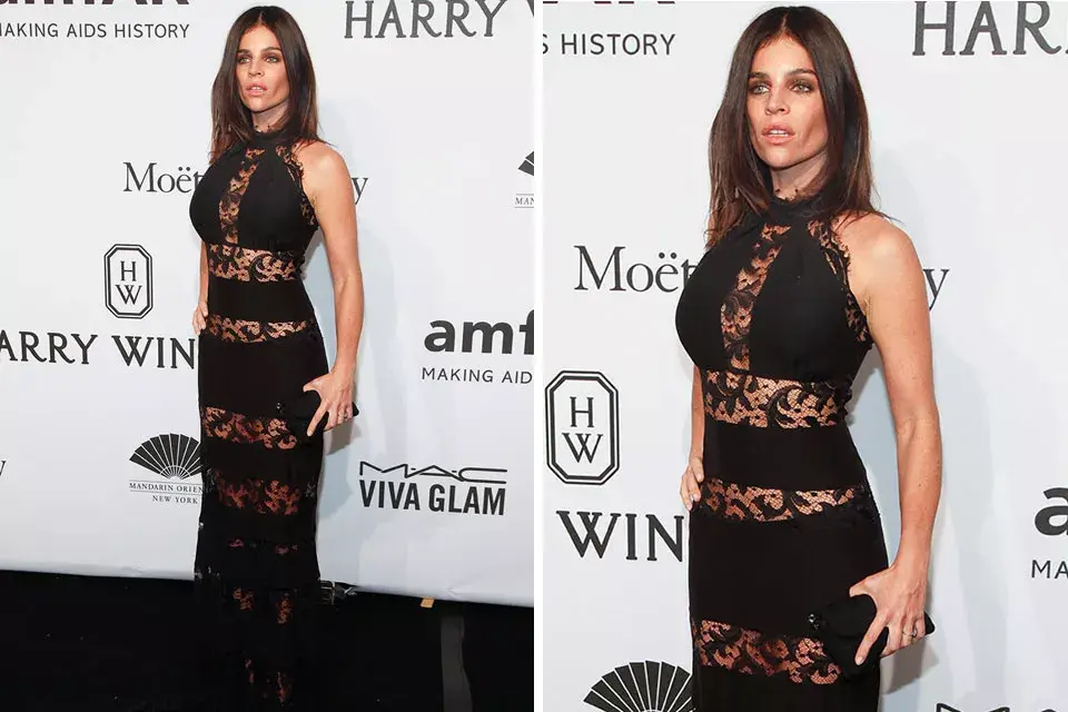 Otra famosa que quiso lucir sensual en el evento. Julia Restoin Roitfield apostó por un vestido en negro con transparencias