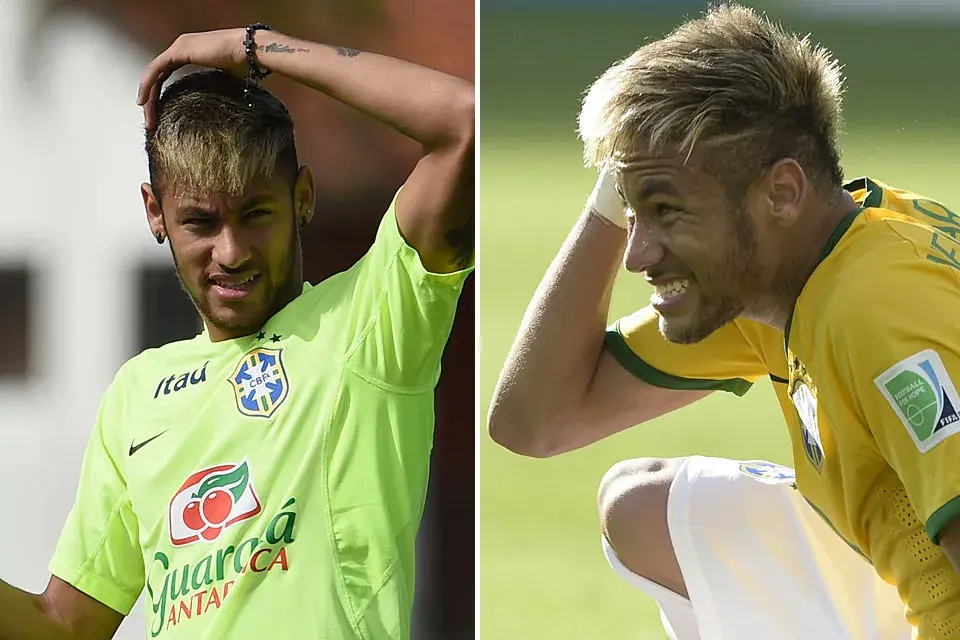 El pelo rapado, con cresta y mechas rubias, el look de Neymar para el Mundial