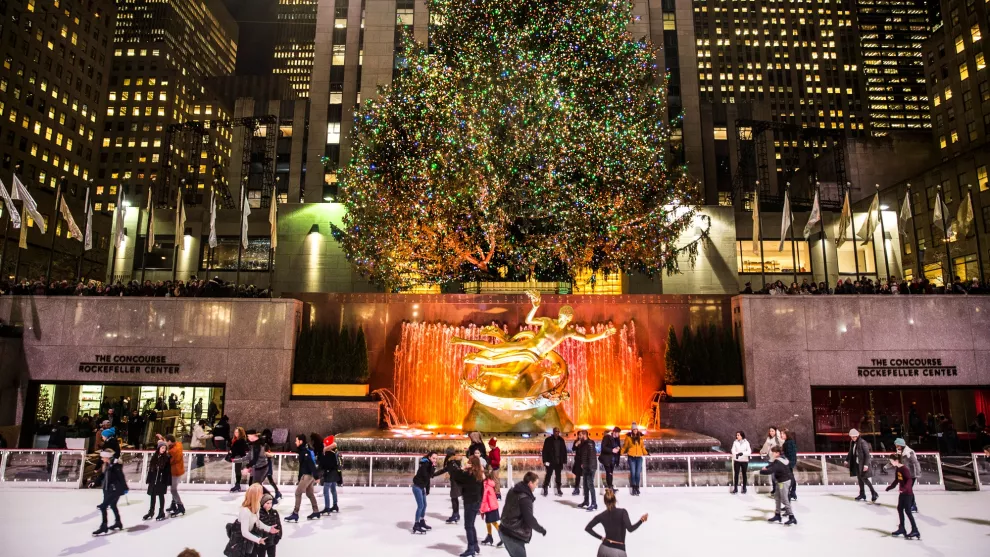 El árbol más famoso: el del Rockefeller Center. Mariana Eliano