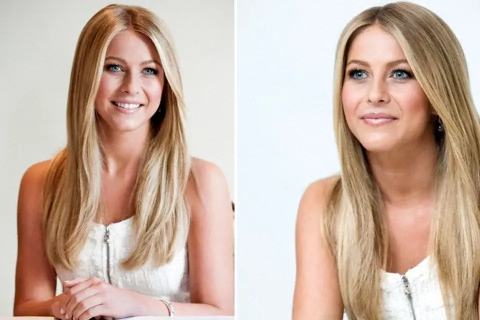 También le queda bárbaro el pelo bien lacio. Así estaba en una entrevista en Los Angeles en 2011