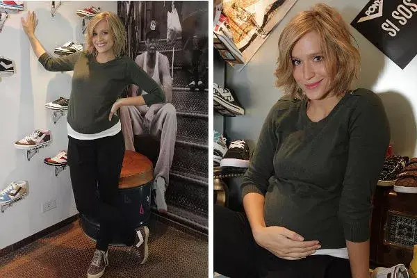 Brenda Gandini, con un look muy deportivo para una futura mamá: calzas y zapatillas