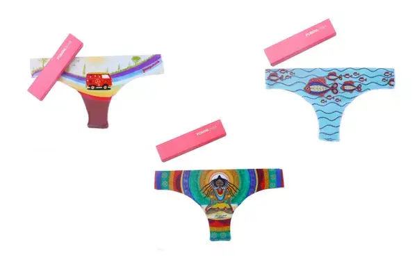Ropa interior con originales estampas artísticas. Vienen en varios modelos: colaless,  vedettina y culotte  (desde $39) www.pompavana.com