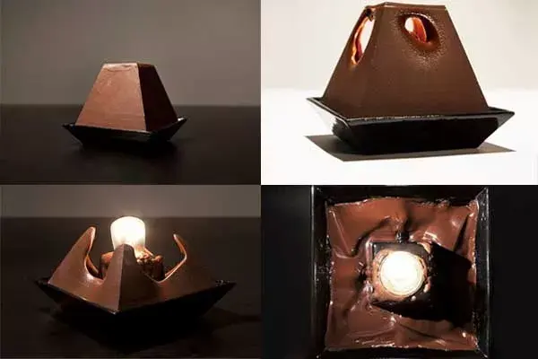 Una lámpara multifunción: prendiendo la luz un rato, ¡tenemos una riquísima fondue de chocolate!