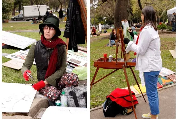 En el picnic de la semana francesa, también hubo lugar para el arte ¡Larga vida a los artistas!