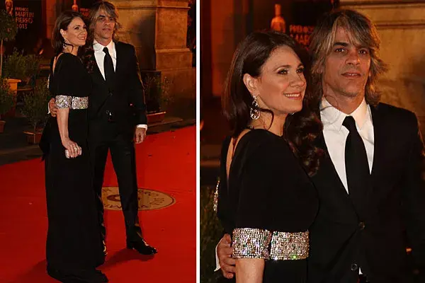 Nancy Duplaá y pablo Echarri, muy formales, en la alfombra roja