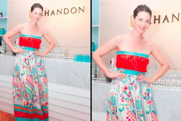 Paula Colombini también pasó por el Chandon Bar en el Abierto de Polo de Palermo. Eligió un vestido strapless súper colorido, ¿qué te parece?