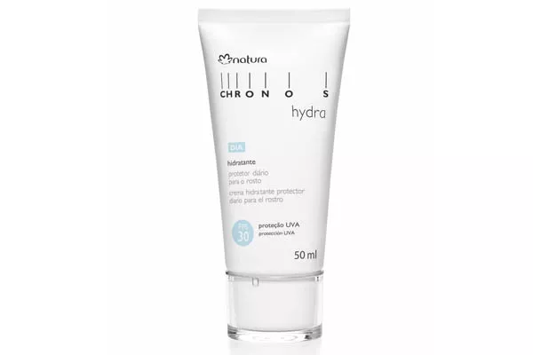 Crema hidratante antiarrugas con protector solar Natura Chronos Hydra Día ($113)