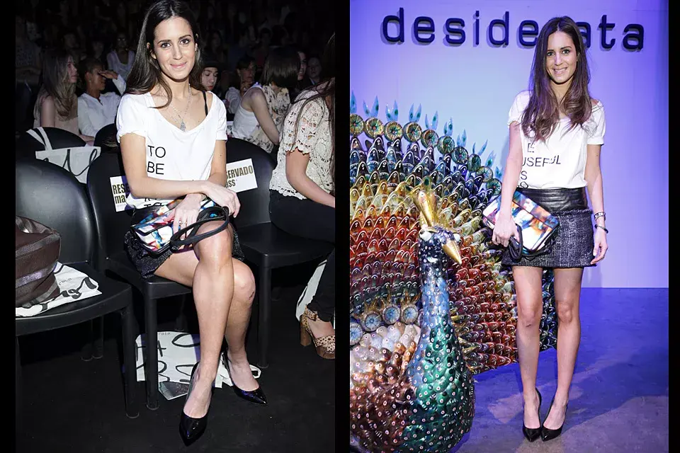 Gala González en el front row de Desiderata, durante la última edición de BAFWeek