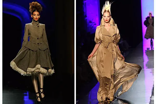 El marrón y el camel en sus distintas variantes estuvieron presentes en la propuesta de Jean Paul Gaultier