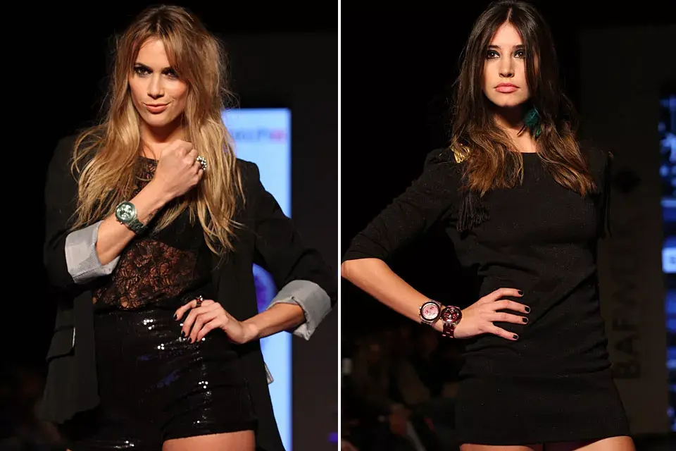 Chechu Bonelli y Agustina Córdova, dos de las celebrities que desfilaron en la pasarela de Swatch