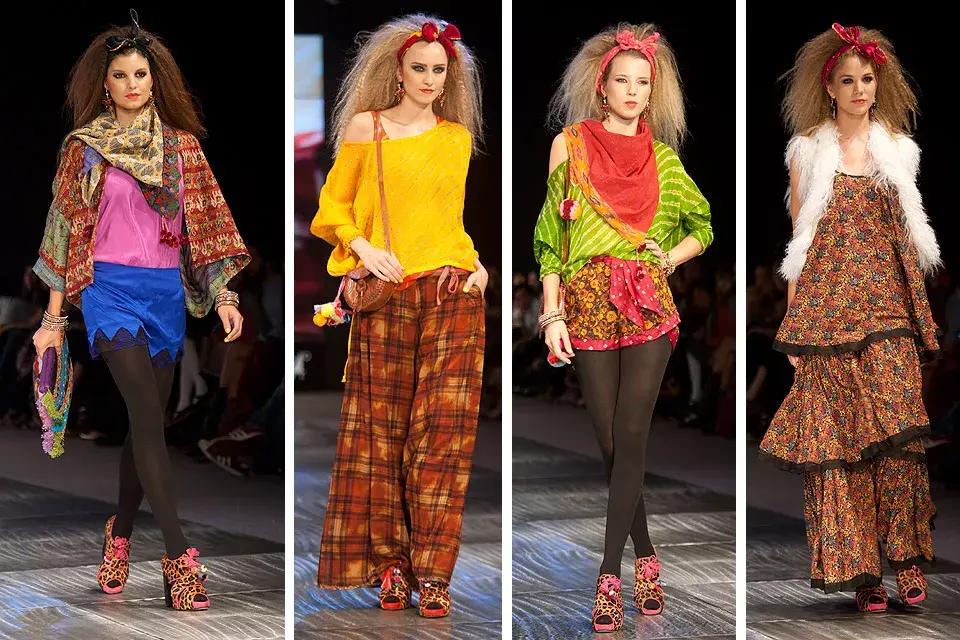 Mucho color y variedad de estampas, en el desfile de Holi, de Dolores Barreiro