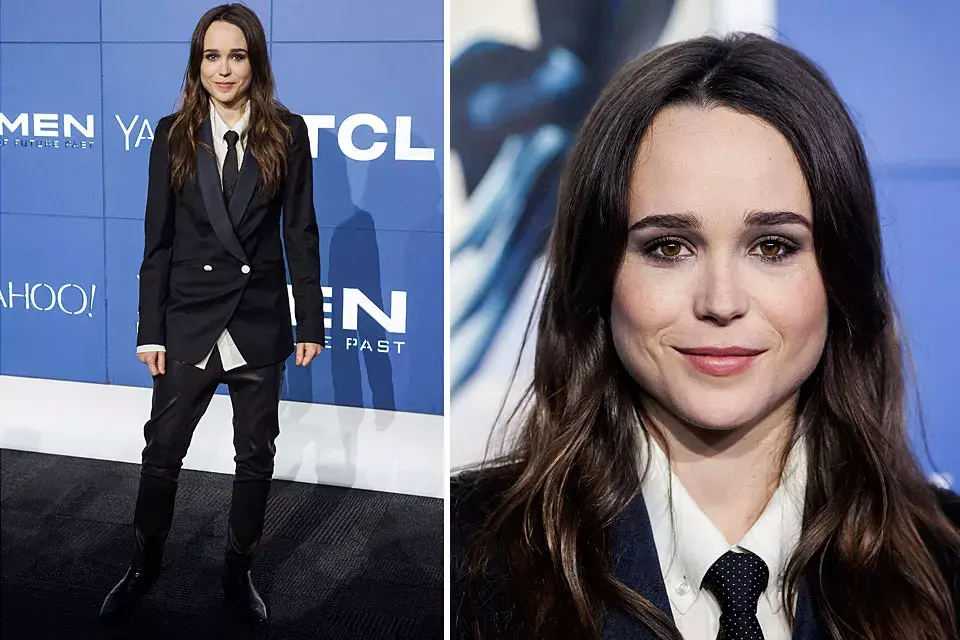 Un look polémico para Ellen Page en la premiere de X-Men en Nueva York. ¿Qué te parece el estilo masculino?