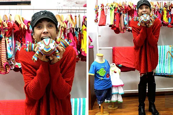 Ernestina Pais se divirtió en el local de Zuppa. ¿Su outfit? Maxi suéter, leggings camufladas, botas de caña alta y...una gorra para descontracturar