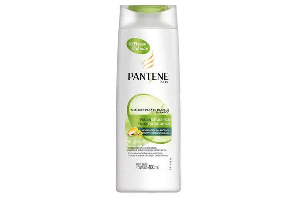 Shampoo Pantene Fusión Naturaleza con extracto de semilla de Cassia, Jengibre, Caléndula y Aloe Vera (Pantene Pantene Pro-V, $54,25)
