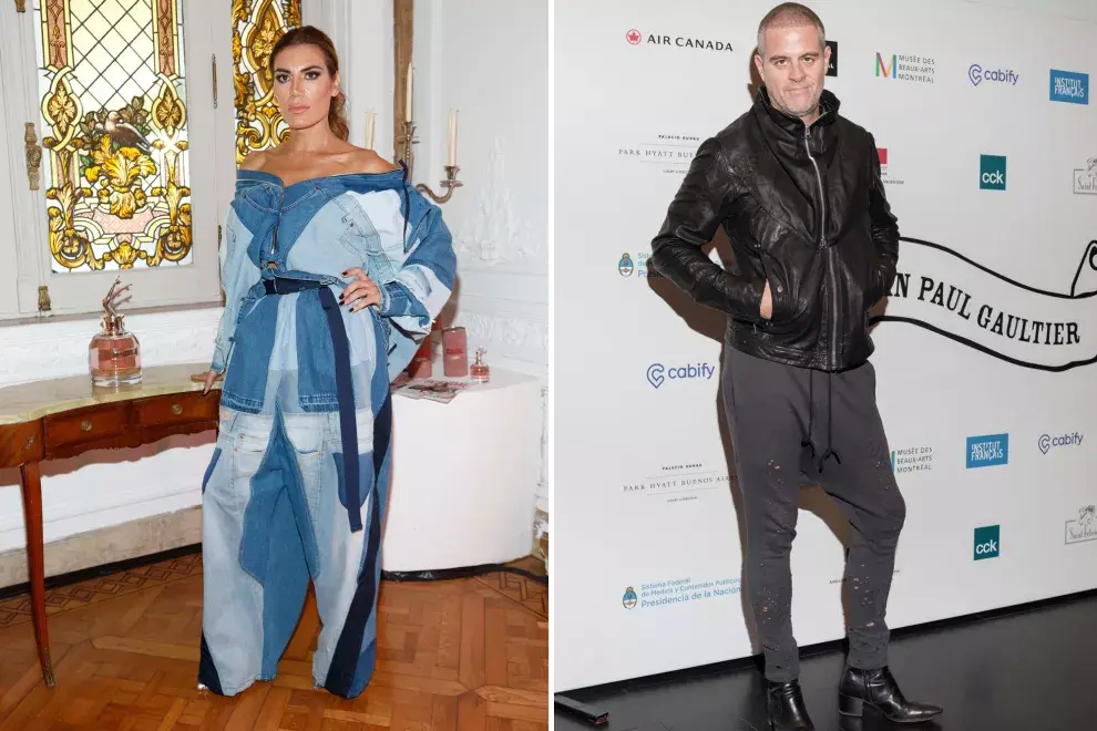 Fanáticos de la moda, Flor de la V y Mike Amigorena no quisieron perderse la Scandal Party de Jean Paul Gaultier. Flor optó por un mono de jean súper transgresor y Mike adoptó un look en gris y negro que homenajeaba al diseñador