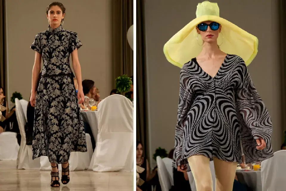 Creaciones con aires orientales y prendas de estilo arquitectónico, todas muy femeninas