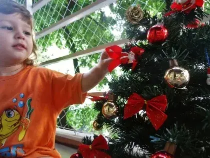 Mini árbol. A veces cumplo con alguna que otra tradición, (¿ustedes?)