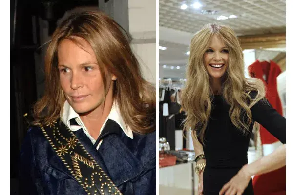 Elle MacPherson, irreconocible sin brushing y sin maquillaje