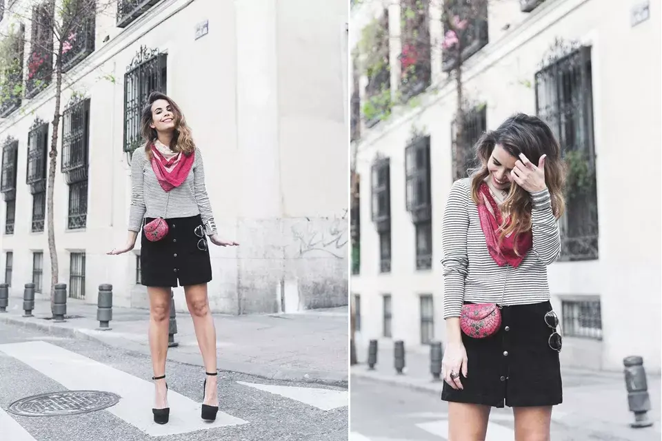 Una combinación perfecta en negros, grises y rojos