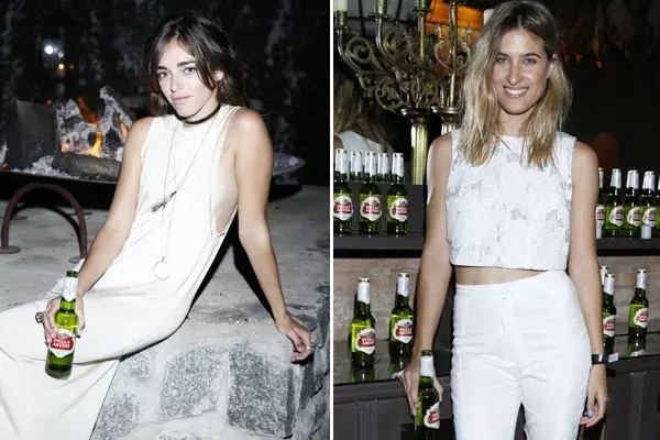 Otras dos famosas que eligieron los tonos claros para las noches de verano. Belén Chavanne y Cinthia Garrido asistieron a la Fiesta de Año Nuevo en Narbona.