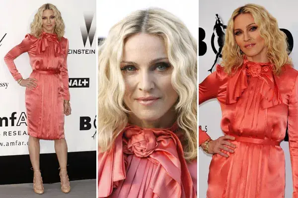 ¡Uau! Un poco de color... Madonna en el festival de cine de Cannes, con un vestido de Stella McCartney