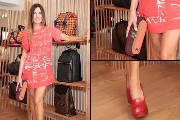 Siempre diosa, Andrea Frigerio estuvo en la reapertura del local de Louis Vuitton en Punta del Este. Eligió un vestido mini en coral y lo combinó con accesorios en la misma gama