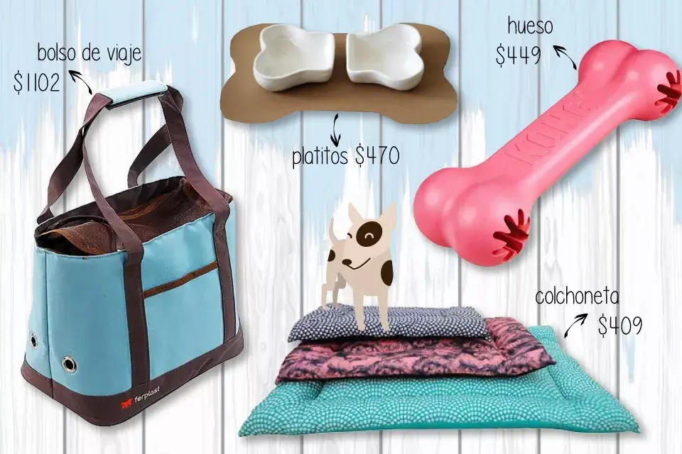 Bolso y Colchonetas de Puppis / Platitos de La Tienda de Pichichos / Hueso de Houndog