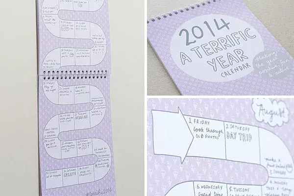 Un calendario con mensajes positivos y actividades para cada día, ideal para regalar